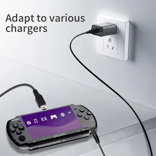 Vista 4 de ANYQOO Cable USB original de datos y alimentación para Sony PSP 1000, 2000, 3000