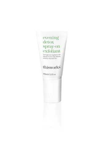 ~thisworks Evening Detox Spray Exfoliante: Aclarador de la piel, 2.0 fl oz | 2 fl oz