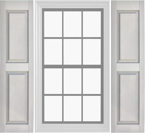 Vista 15 de Persianas de vinilo de panel elevado (1 par) 12 x 31 pulgadas - Cielo nocturno azul marino Persianas exteriores Incluye accesorios de montaje