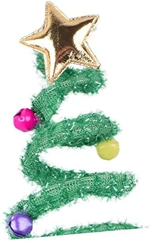 Vista 2 de ADJOY Diadema elástica para árbol de Navidad con campanas de Papá Noel talla única