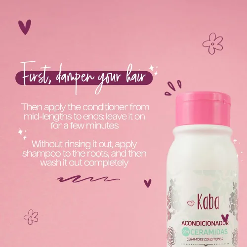 Vista 8 de D'Luchi Kaba Ceramide - Acondicionador para cabello seco, dañado y deshidratado, para mujeres, reparaciones de puntas abiertas, control