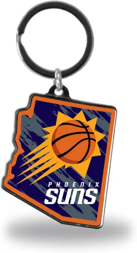 Rico Industries NBA Phoenix Suns State Shape Llavero, Plata
