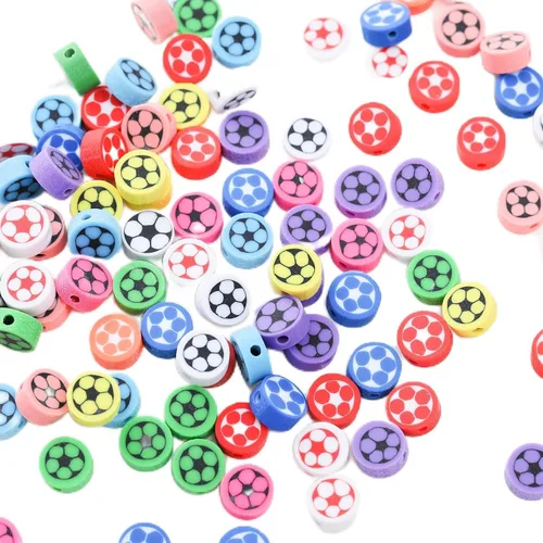 Vista 39 de 100 cuentas espaciadoras de arcilla polimérica para el Día de la Independencia del 4 de julio para hacer joyas, manualidades, pulseras, collares