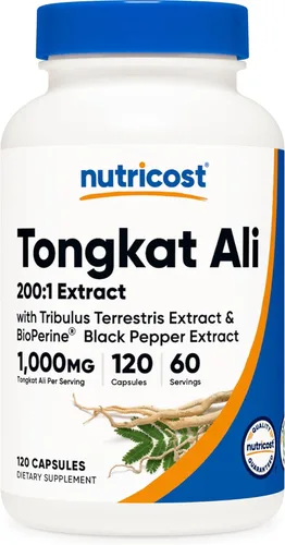 Vista 9 de Nutricost Tongkat Ali 500 mg, 60 cápsulas Tapas vegetarianas, sin OMG, sin gluten, extracto potente