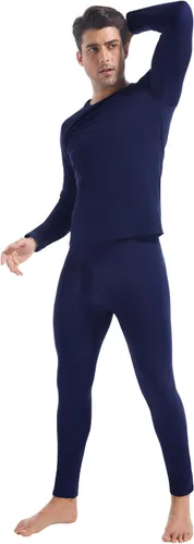 Vista 8 de CL convallaria Long Johns Ropa Interior Térmica para Hombres con Forro Polar Suave Capa Base para Clima Frío Conjunto de Regalo Superior e Inferior