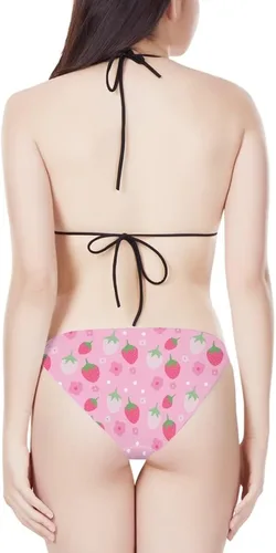 Vista 4 de ZPINXIGN Bikinis para mujer, conjunto de bikini de dos piezas con cuerda push up