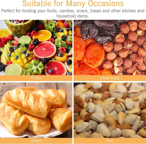 Vista 3 de EXCEART Juego de 3 cestas de frutas de bambú de 6.69 pulgadas hechas a mano, redondas, tejidas, para cocina, comedor, servir alimentos, aperitivos