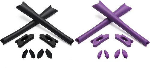 Vista 12 de Eye Opening Stuff Kits de goma de repuesto para orejas y nariz compatibles con gafas de sol Oakley Flak Jacket/Flak Jacket XLJ, Negro, Talla única