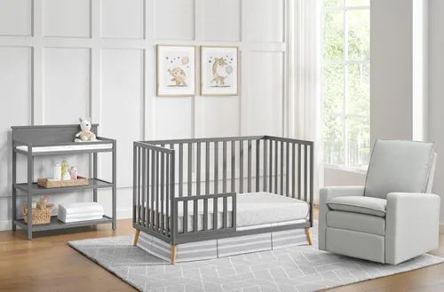 Vista 3 de Oxford Baby Cozy Nest - Riel de protección para niños pequeños, color gris paloma Gris (Dove Gray)