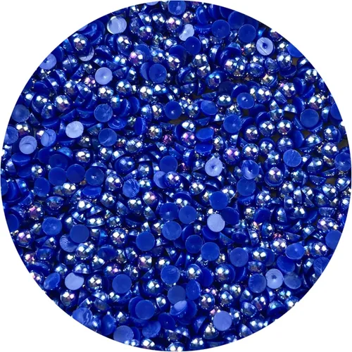 Vista 26 de 1500 piezas de cuentas de media perla de 4 mm, color AB negro, cuentas de perlas planas para manualidades, cuentas de plástico redondas, cuentas