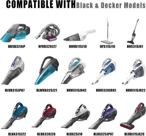 Vista 5 de Cargador de 15 V compatible con Black and Decker Dustbuster cargador de mano de repuesto para aspiradora