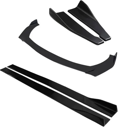 Vista 8 de Kit de Carrocería Universal para Alerón de Labio de Parachoques Delantero + Extensión de Falda Lateral de 2M / 86.6" + Kit de Carrocería de Panel