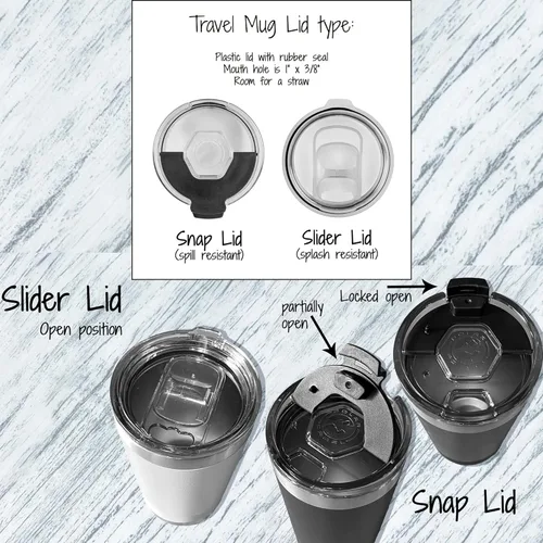 Vista 5 de Vaso de café de gnomo, taza aislada personalizada con tapa, grabado personalizado con tu nombre, elección