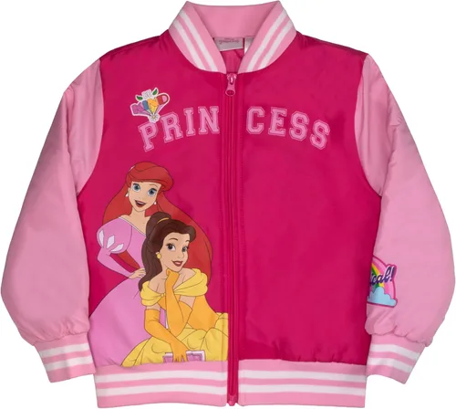 Disney Chaquetas bomber de princesas para niñas, Minnie Mouse, Lilo y Stitch, Little Mermaid y más chaquetas bomber para niñas