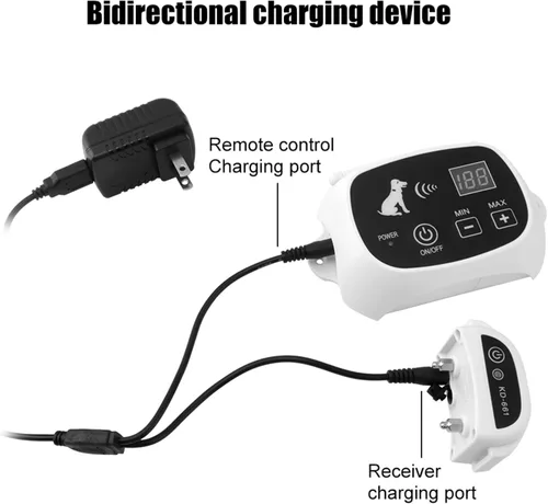 Vista 7 de Valla inalámbrica para perros, sistema eléctrico de contención de límites para perros, rango ajustable de hasta 1640 pies, collar de entrenamiento