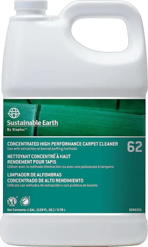 By Staples #62 Limpiador de alfombras de alto rendimiento para el cuidado del suelo, 1 galón, 4/Ct (Seb620001-B-Ct)