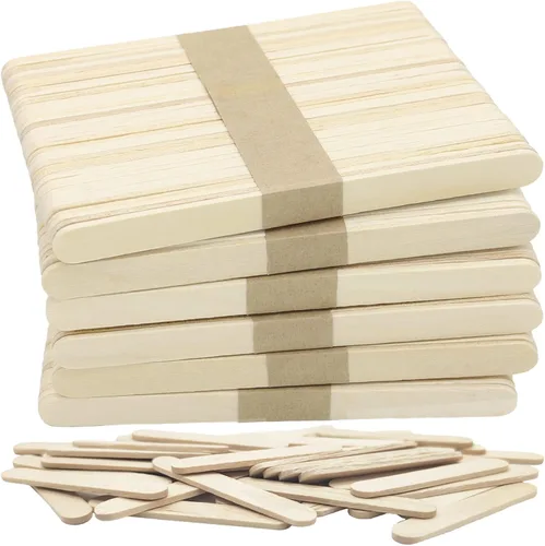 WISYOK 240 palitos de madera natural, palitos de paleta, palitos para manualidades de 4.5 pulgadas, ideales para artes y manualidades en casa,