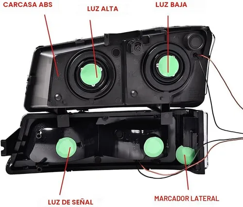 Vista 8 de PIT66 Conjunto de faros delanteros LED compatible con Chevy Silverado 1500 2500 3500 HD modelo 2003-2006 compatible con Avalanche 1500 2500 Fit sin