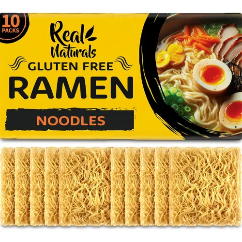 Fideos ramen sin gluten (10 paquetes) gf fideos sin gluten veganos saludables de arroz integral. Fideos ramen de bajo sodio sin sazonar. Pasta sin