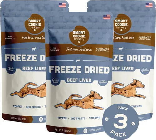 Vista 8 de Smart Cookie Bocaditos de hígado de res liofilizados – Golosinas de hígado de res de un solo ingrediente – Golosinas de entrenamiento bajas