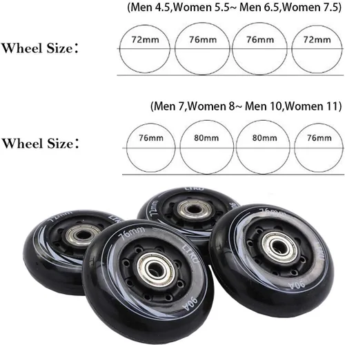Vista 6 de LIKU Negro Profesional Patines En Línea Unisex