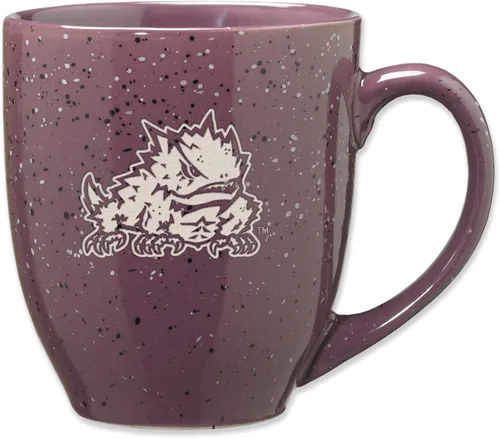 Vista 219 de Rico Industries NCAA Saint Joseph's (PA) Hawks Logo Principal Color Marrón 16 oz Logotipo del Equipo de Color Láser Grabado en Cerámica Moteada Taza