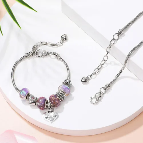 Vista 7 de Hicarer 27 pulseras con dije de serpiente, cadena ajustable con extensor de forma de corazón, cobre, bricolaje para mujer (6.3 pulgadas, plateado)