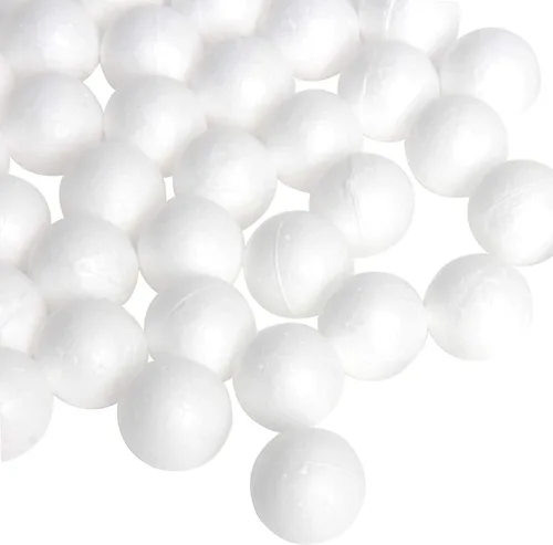 100 bolas de espuma para manualidades, 0.787 in, bola de espuma de poliestireno blanco para manualidades, adornos, hogar, proyectos escolares y