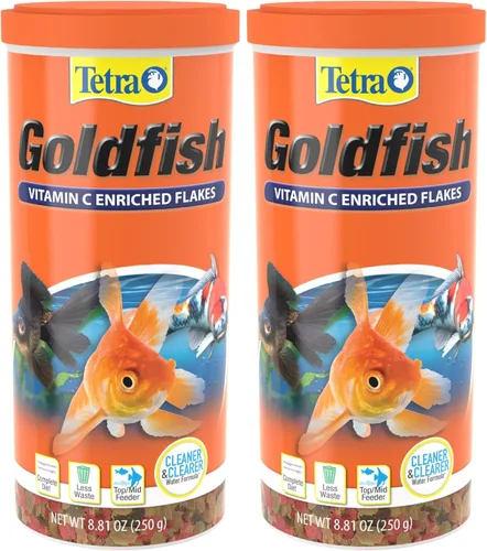 Vista 17 de Tetra Goldfish Flakes, dieta nutricionalmente equilibrada para peces de acuario, copos enriquecidos con vitamina C, 7.06 onzas