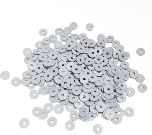 Vista 9 de 2000 cuentas de vinilo Heishi planas, redondas, de arcilla polimérica, espaciadoras para hacer pulseras, collares, aretes, accesorios, bricolaje