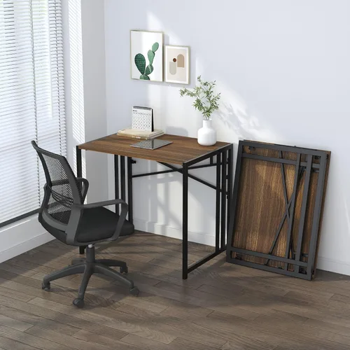 Vista 241 de Escritorio plegable de 47 pulgadas, no requiere montaje, mesa de oficina en casa, escritorio de campamento para computadora de juegos, color beige