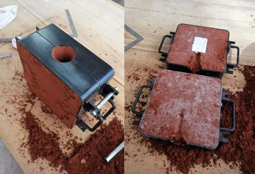 Vista 6 de Kit de horno de fundición de propano de gran capacidad de 35.3 lbs (35 libras) para fusión de metal con marco de molde de frasco de fundición