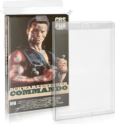 Funda de almacenamiento VHS, contenedor transparente de casete VHS - 10 paquetes