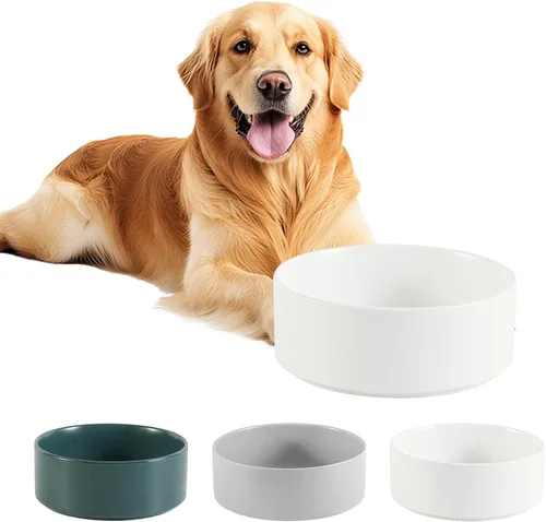 Vista 14 de Cuenco de cerámica para perros para comida y agua, cuenco comedero para mascotas para perros y gatos pequeños, plato de alimentación de cerámica