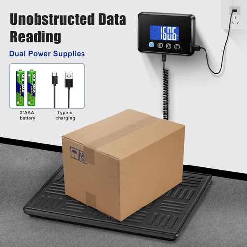 Vista 4 de KUAIVO Báscula de envío, báscula digital para equipaje de servicio pesado de 660 libras para paquetes, báscula postal de alta precisión de 0.35