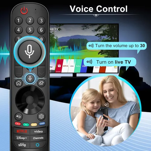Vista 5 de AN-MR24gn-Mágico-para-LG-Smart-TV-Control-Remoto-de-Voz-Reemplazo Universal Compatible con LG OLED Webos Thinq Nano Cell Servicio de Televisores