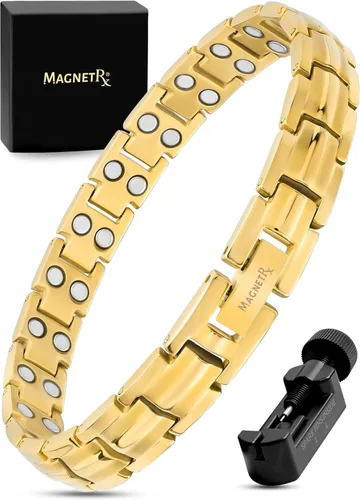 Vista 15 de MagnetRX Pulsera magnética de ultra fuerza para mujer – Efectivas pulseras magnéticas de titanio para mujer – Longitud ajustable con herramienta