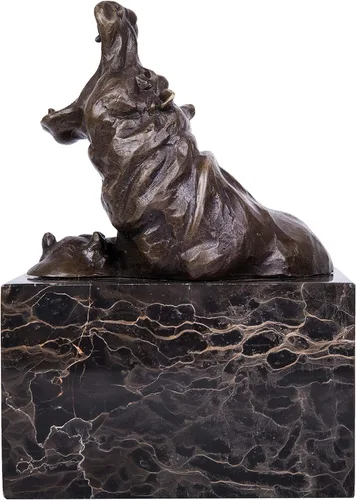 Estatuas de bronce Esculturas de animales Hipopótamo Obra de arte TPAL-276 Colección de metal 1 unidad