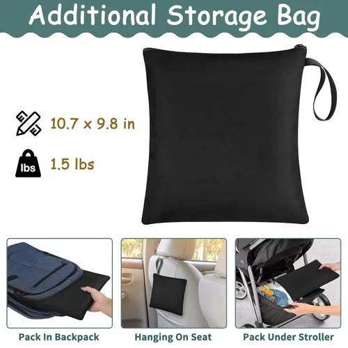 Vista 2 de SCTEL Bolsa de viaje para asiento de automóvil Graco SnugRide 35 Lite y Base, Chicco KeyFit 30 y base, bolsas de asiento de automóvil para viajes