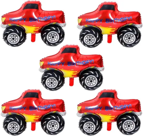 Globos de aluminio con forma de camión monstruo, globos de Mylar de papel de aluminio para fiesta temática de camiones monstruos, suministros de