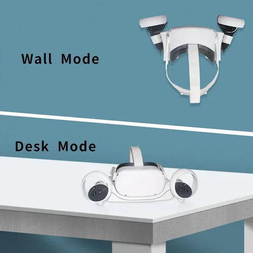 Vista 4 de Base de carga para Oculus Quest 2, estación de carga VR montaje en pared Oculus Quest 2 asas, estación de carga para auriculares Oculus Quest 2 VR