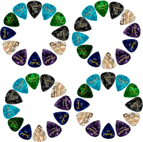 Vista 9 de Fender Púas surtidas de muestras, Paquete de 12 unidades., Paquete de 12
