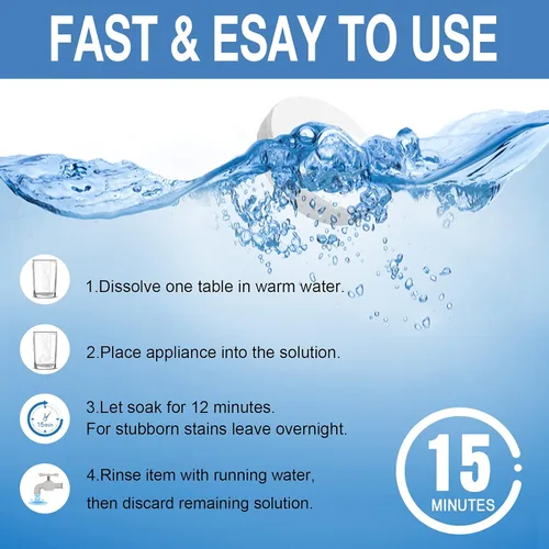 Vista 5 de EZGO Tabletas limpiadoras de retenedores, tabletas de limpieza de dentaduras para protector bucal, protector nocturno y aparatos dentales