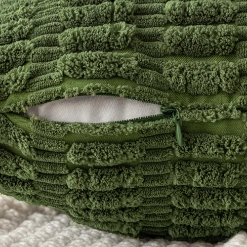 Vista 196 de MIULEE- Juego de 2 fundas de pana suave para cojín; diseño a rayas estilo bohemio, moderno, rural; decoración costera p/verano, hogar, sala de Azul