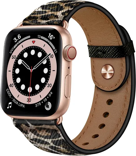 Vista 8 de OUHENG Correa de repuesto compatible con Apple Watch de 41mm 40mm 38mm 45mm 44mm 42mm, correa de repuesto para iWatch SE Series 7, 6, 5, 4, 3, 2, 1