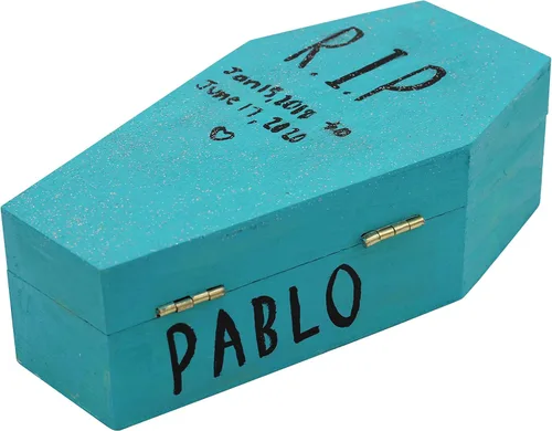 Vista 5 de Creative Hobbies Ataúdes fúnebres pequeños de madera sin terminar de 6 pulgadas, tamaño de 6 x 3 x 1.75 pulgadas, rellenables para fiestas
