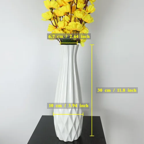 Vista 21 de White Ceramic Flower Vase,12 Inch Tall Modern Textured Vases for Home Decor,Table Centerpieces,Farmhouse,Shelf,Living Room Decorations Minimalist