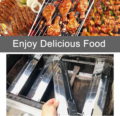 Vista 7 de Protector universal para placa de calor ajustable y resistente, tienda de campaña de calor de acero inoxidable, cubierta de quemador, barra