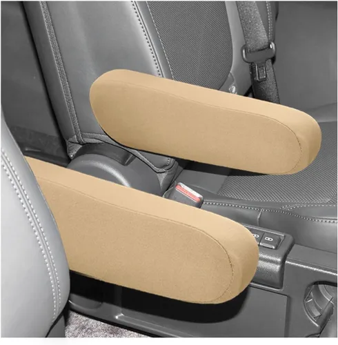 2 fundas para reposabrazos de asiento delantero de automóvil, tela elástica suave, protectores de reposabrazos de repuesto, funda transpirable para