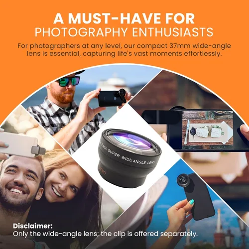 Vista 5 de iOgrapher Lente gran angular de 1.457 in para iPhone y teléfonos inteligentes, lente macro y lente ancha para teléfono, lente macro para iPhone